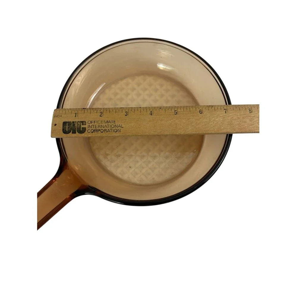 Vtg Corning Vision Ware Amber Waffle Bottom 7